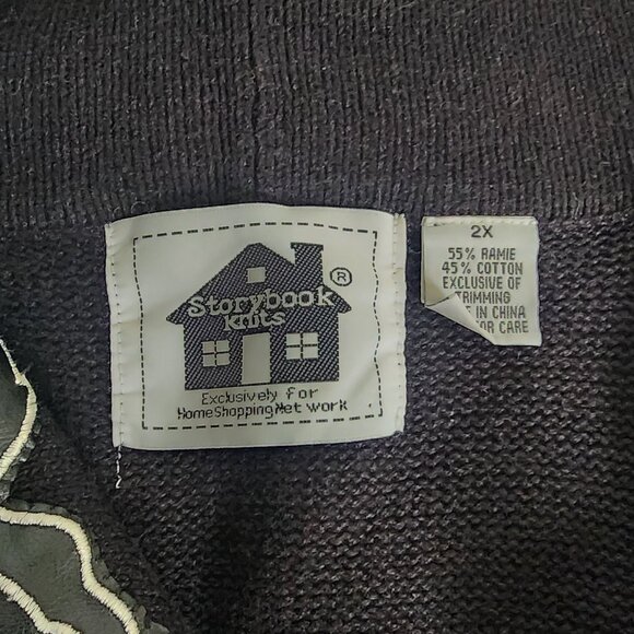 VINTAGE Storybook Knits Women's Cardigan - Size 2X - Picture 5 of 8